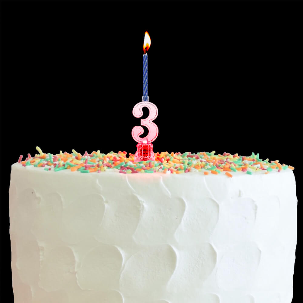 LED Candle Number 3 C/1