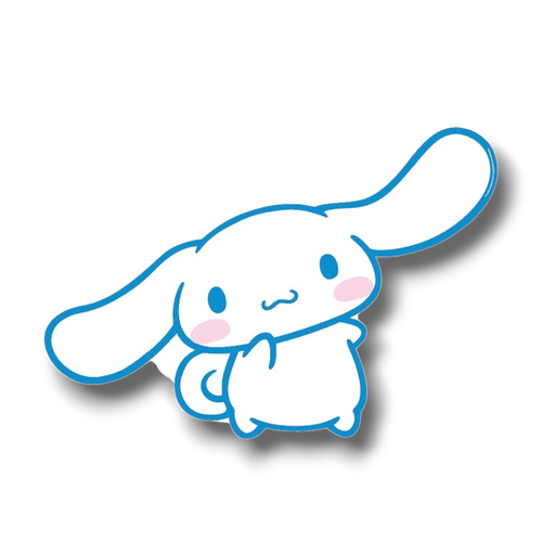 Adorno móvil Cinnamoroll de PartyStore con diseño de personaje blanco y azul sobre fondo blanco