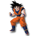 Adorno móvil de Goku de Dragon Ball Z con su traje naranja y azul, ideal para decoración de PartyStore
