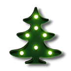 Decoración navideña PartyStore en forma de árbol verde con luces LED blancas integradas para mesa o pared