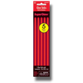 Paquete de 5 barras luminosas neón rojas de PartyStore con conectores, ideales para fiestas y eventos nocturnos.