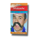 Bigote negro postizo de PartyStore para disfraz, accesorio facial clásico de 14 cm en empaque original