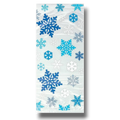 Bolsa de celofán PartyStore con estampado de copos de nieve en tonos azul y blanco para fiestas temáticas de invierno
