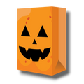 Bolsa dulcera de papel PartyStore con diseño de calabaza naranja de Halloween para dulces y sorpresas