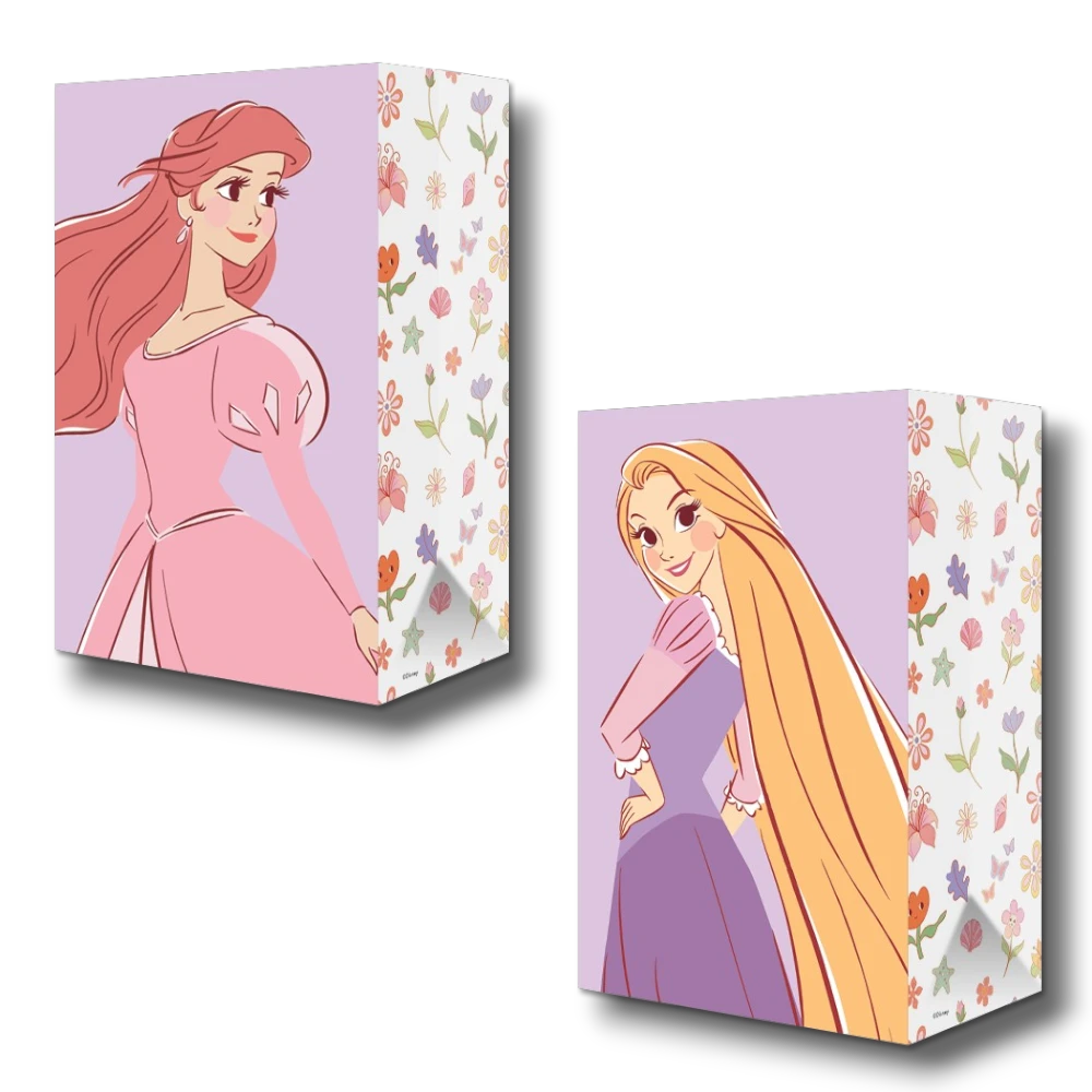 PartyStore Bolsas Dulceras Bond Disney Princess con Ariel y Rapunzel, diseño floral y de conchas.