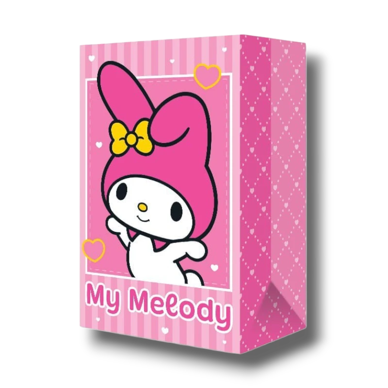Bolsa dulcera PartyStore de My Melody en color rosa con diseño de corazones y rayas para fiestas infantiles