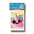 Paquete de 25 bolsas para dulces PartyStore con diseño de axolote rosa, globos y gorro de fiesta, 100% reciclables