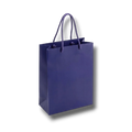 Bolsa de regalo PartyStore color azul marino con asas de cuerda trenzada, 27cm de alto, ideal para obsequios.