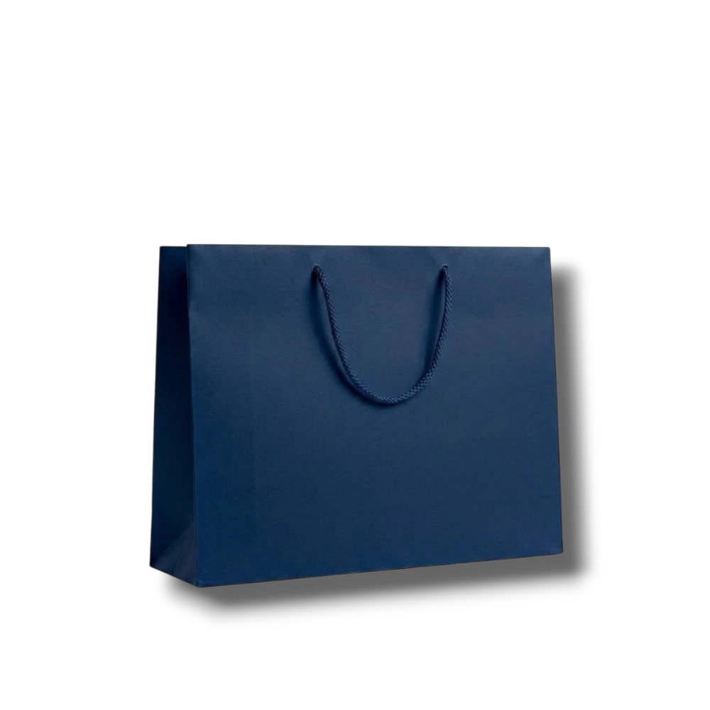 Bolsa de regalo PartyStore color azul rey con asas de cordón, diseño elegante y resistente de 33x25x15 cm