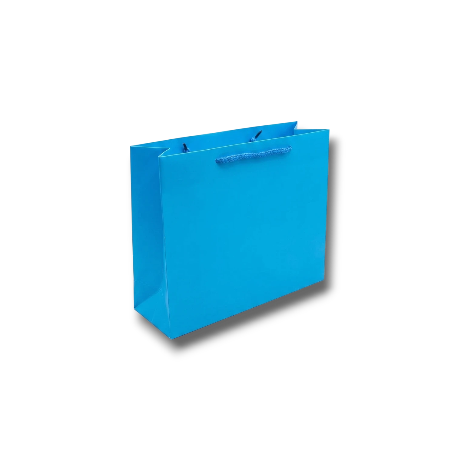Bolsa de regalo PartyStore azul brillante de 26x19x12 cm con asas de cuerda resistente para obsequios