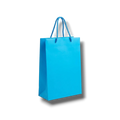 Bolsa de regalo PartyStore color azul brillante con asas de cuerda trenzada, 27 cm de alto.
