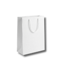 Bolsa de regalo mediana PartyStore de color blanco con asas de cuerda, ideal para obsequios elegantes