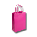 Bolsa de regalo PartyStore color buganbilia con asas de cuerda trenzada, 22cm de alto, ideal para perfumería.