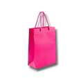 Bolsa de regalo PartyStore color magenta con asas de cuerda trenzada, ideal para perfumes y detalles pequeños.