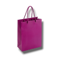 Bolsa de regalo PartyStore color magenta con asas de cuerda trenzada, ideal para obsequios de 27x20x9 cm.