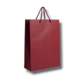 Bolsa de regalo mediana PartyStore color vino con asas de cuerda trenzada, ideal para obsequios elegantes