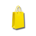 Bolsa de regalo mini de color amarillo brillante de PartyStore con asas de cuerda a juego