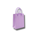 Bolsa de regalo mini color lila de PartyStore con asas de cuerda trenzada, ideal para detalles pequeños