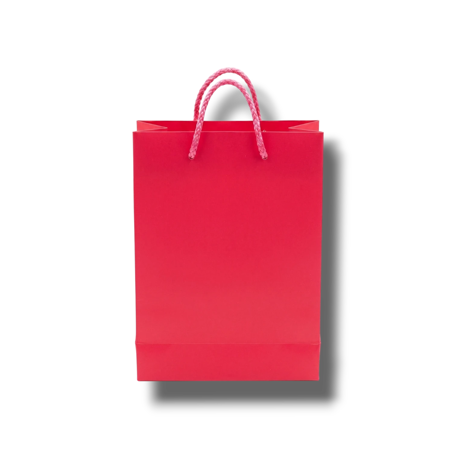 Bolsa de regalo mini color magenta de PartyStore con asas trenzadas, ideal para detalles pequeños