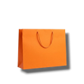 Bolsa de regalo mediana PartyStore color naranja con asas de cuerda, ideal para boutiques y obsequios