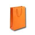 Bolsa de regalo PartyStore color naranja de tamaño intermedio con asas de cuerda y acabado liso