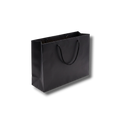 Bolsa de regalo negra PartyStore con asas de cordón, ideal para boutiques, medidas 26x19x12 cm