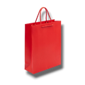 Bolsa de regalo mediana PartyStore color rojo con asas de cuerda, ideal para obsequios de 32x26x10 cm