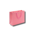 Bolsa de regalo PartyStore color rosa con asas de cuerda fucsia, ideal para detalles pequeños y elegantes.