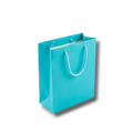 Bolsa de regalo PartyStore color turquesa con asas de cuerda trenzada, 27cm de alto, ideal para obsequios