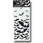 PartyStore Bolsas de celofán transparentes con diseño de murciélagos negros para Halloween, paquete de 20.