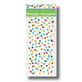 Paquete de 20 bolsas de celofán PartyStore transparentes con diseño de puntos de colores y cierres incluidos