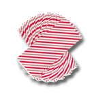 Paquete de 20 bolsas de celofán PartyStore con diseño de rayas rojas y blancas para dulces o regalos