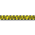 Cinta de precaución PartyStore amarilla y negra con texto Keep Out Caution para decoración de fiestas temáticas