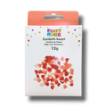Confeti de corazones rojos PartyStore en paquete de 12g para decoración de fiestas y celebraciones románticas
