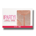 Paquete de 2 copas de plástico rosa para fiesta de PartyStore en caja de presentación