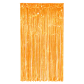 Cortina iridiscente naranja de PartyStore para decoración de fiestas con flecos brillantes