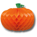 Decoración de panal de papel naranja con forma de calabaza para fiestas de Halloween de PartyStore