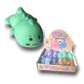 Juguete antiestrés Squish Baby Dino C/1 de PartyStore, dinosaurio de goma suave en color verde menta