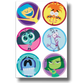 Set de 24 distintivos PartyStore con personajes de Intensamente 2 como Alegría, Ansiedad, Tristeza y Desagrado