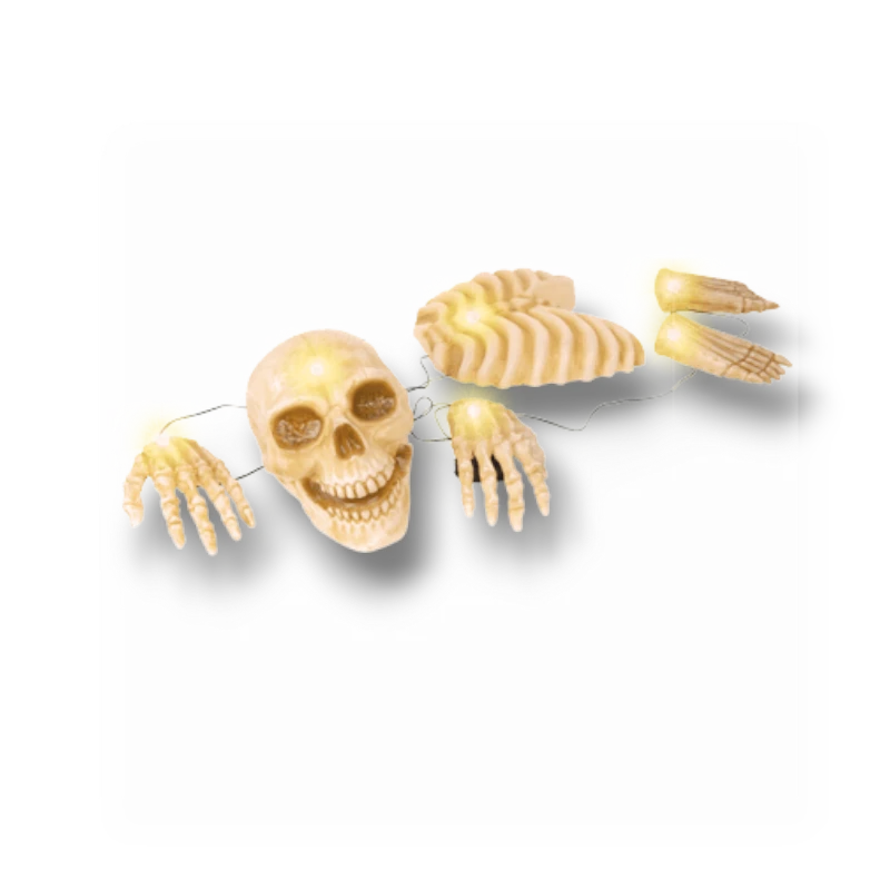 Esqueleto decorativo de jardín PartyStore con luces LED integradas para decoración de Halloween