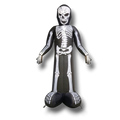 Esqueleto malvado inflable de PartyStore para decoracion de Halloween con diseño de huesos blancos sobre fondo negro