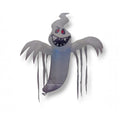 Fantasma inflable colgante de PartyStore con ojos rojos y boca aterradora para decoración de Halloween