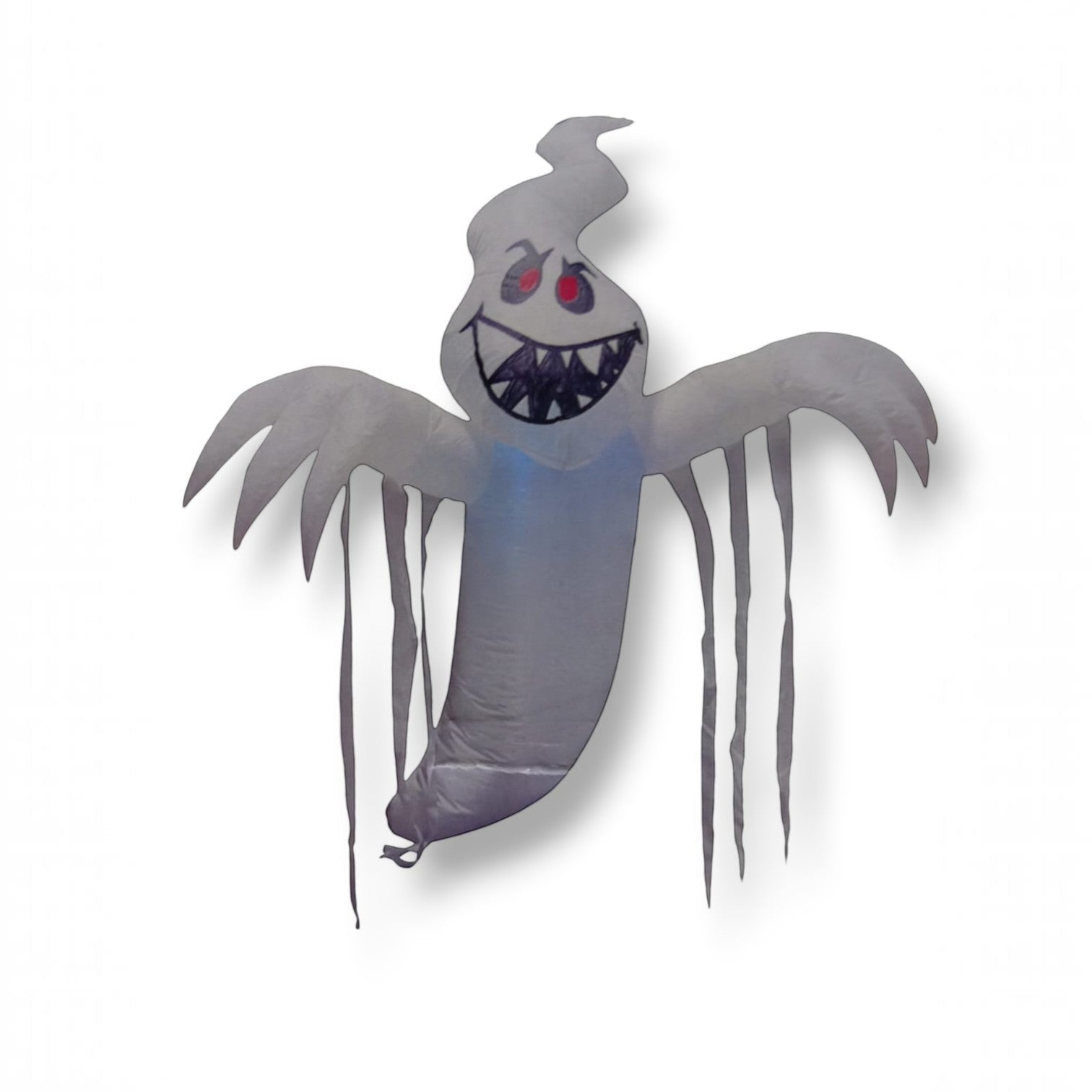 Fantasma inflable colgante de PartyStore con ojos rojos y boca aterradora para decoración de Halloween