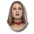 Mujer con gargantilla de sangre PartyStore, accesorio de disfraz de Halloween con efecto de goteo rojo realista