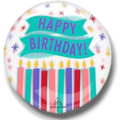 Globo burbuja PartyStore de 18 pulgadas con diseño de velas de colores y texto Happy Birthday para fiestas