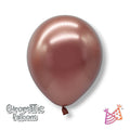 Globo de látex PartyStore de 5 pulgadas en color oro rosa con acabado cromado brillante para decoración de fiestas