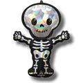 Globo de esqueleto PartyStore de 36 pulgadas con acabado holográfico brillante y diseño de calavera amigable