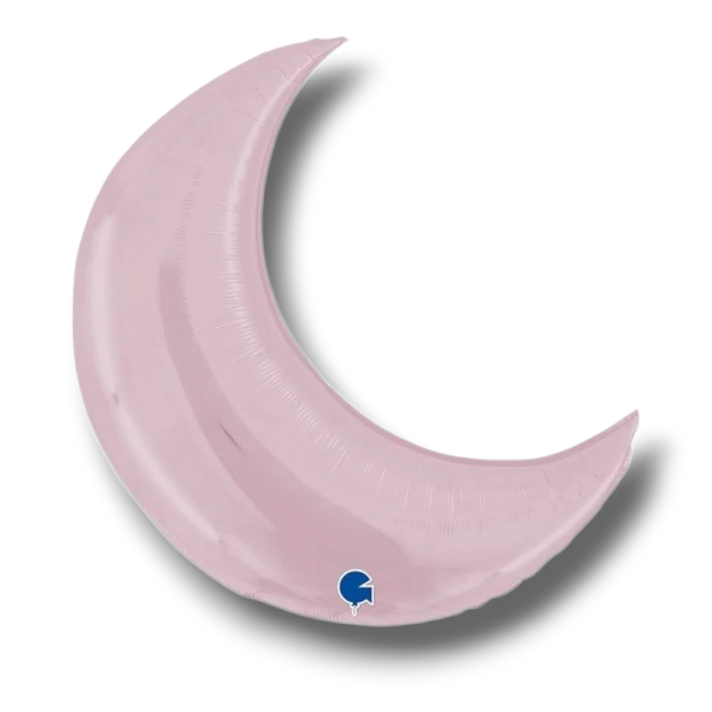 Globo metalizado PartyStore en forma de luna creciente color rosa pastel de 32 pulgadas para decoraciones de fiesta