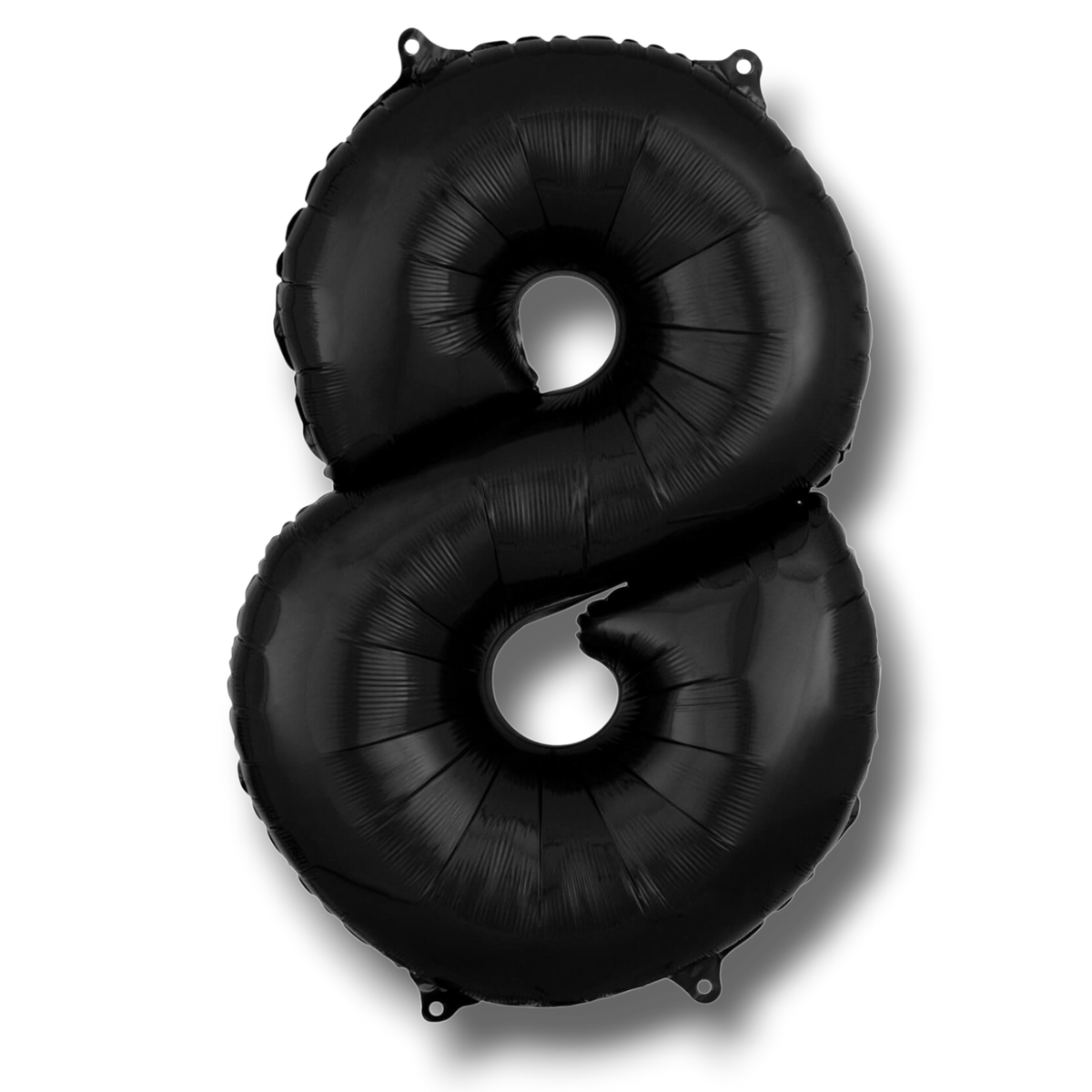 Globo metalizado PartyStore en forma de numero 8 de color negro de 36 pulgadas para decoracion de fiestas