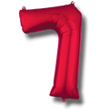 Globo metalizado PartyStore en forma de numero 7 de color rojo brillante de 36 pulgadas para decoracion de fiestas